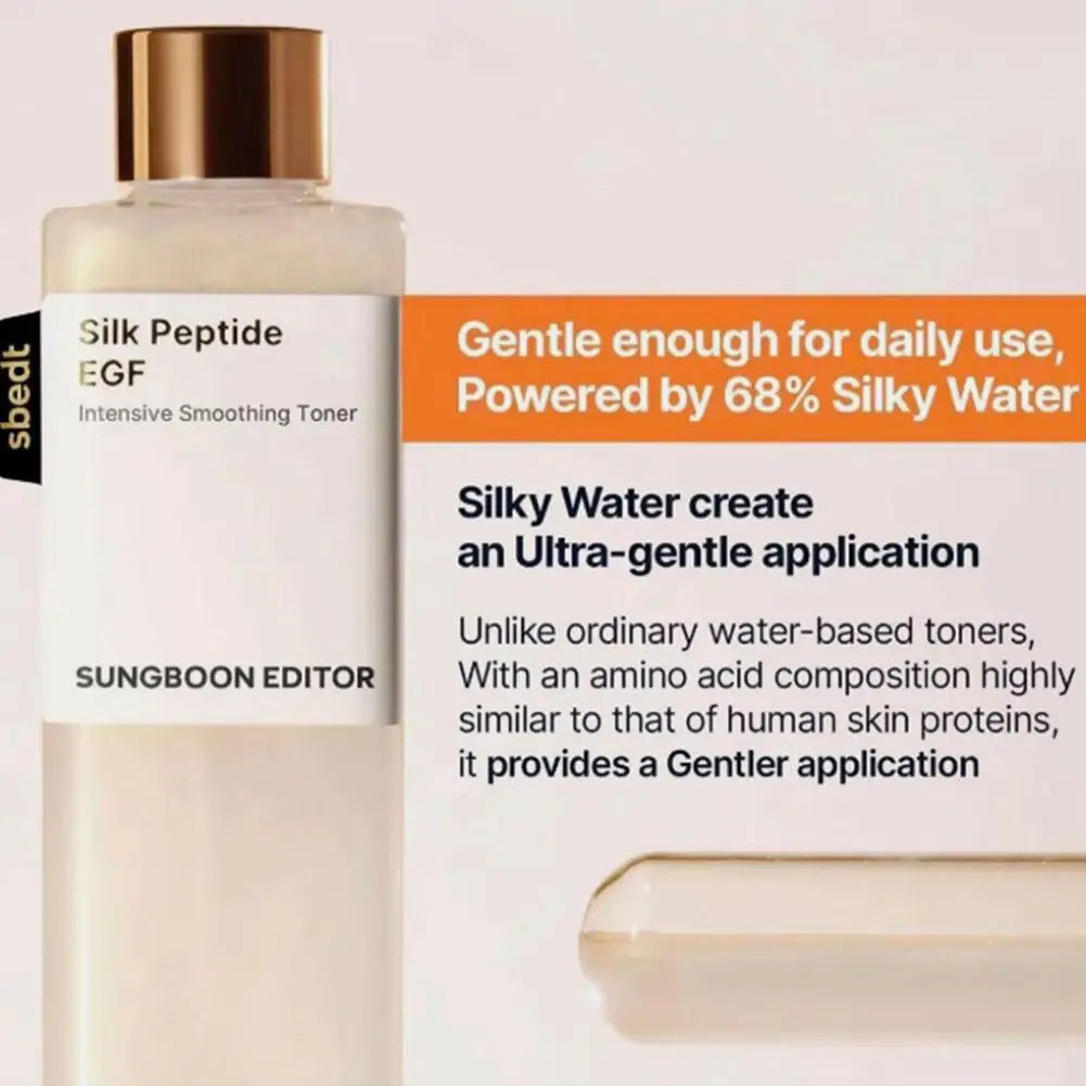 Silk Peptide EGF Smoothing Revitalizing Hydrating Soothing Moisturizing Facial Toner Improves Rough Skin Unisex