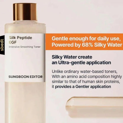 Silk Peptide EGF Smoothing Revitalizing Hydrating Soothing Moisturizing Facial Toner Improves Rough Skin Unisex
