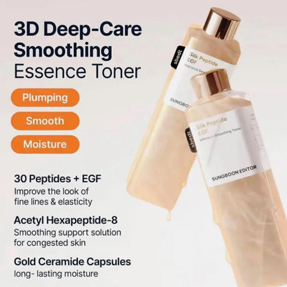 Silk Peptide EGF Smoothing Revitalizing Hydrating Soothing Moisturizing Facial Toner Improves Rough Skin Unisex
